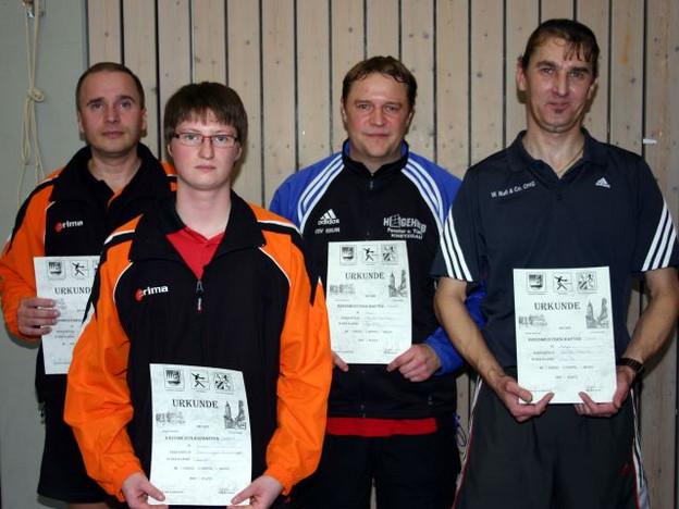 Kreismeister der Saison 2010/2011 der Spielklasse Herren AB bei den Kreismeisterschaften in Knetzgau vom BTTV - Tischtennis Kreis Hassberge.