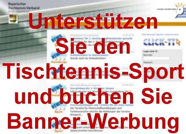Banner-Werbung für Sponsoren